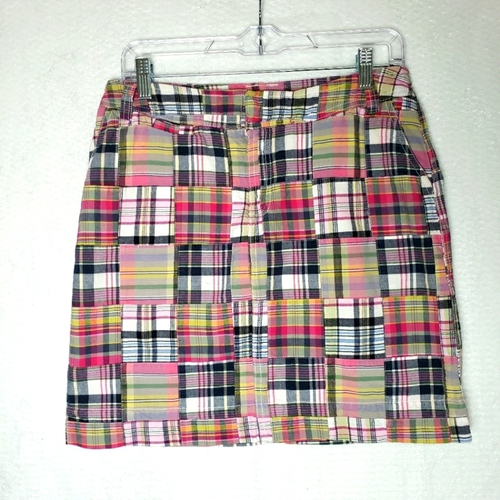 MERONA Plaid Madras Pattern Midi Skirt Size 6